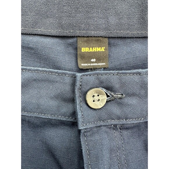 Brahma Ripstop Cargo Shorts Mens 40 Dark Navy Relaxed Fit 10 Inch Inseam Utility - Picture 6 of 12